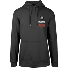 Baltimore Orioles Levelwear City Connect Podium Baseline Pullover Hoodie - Black Hoodies
