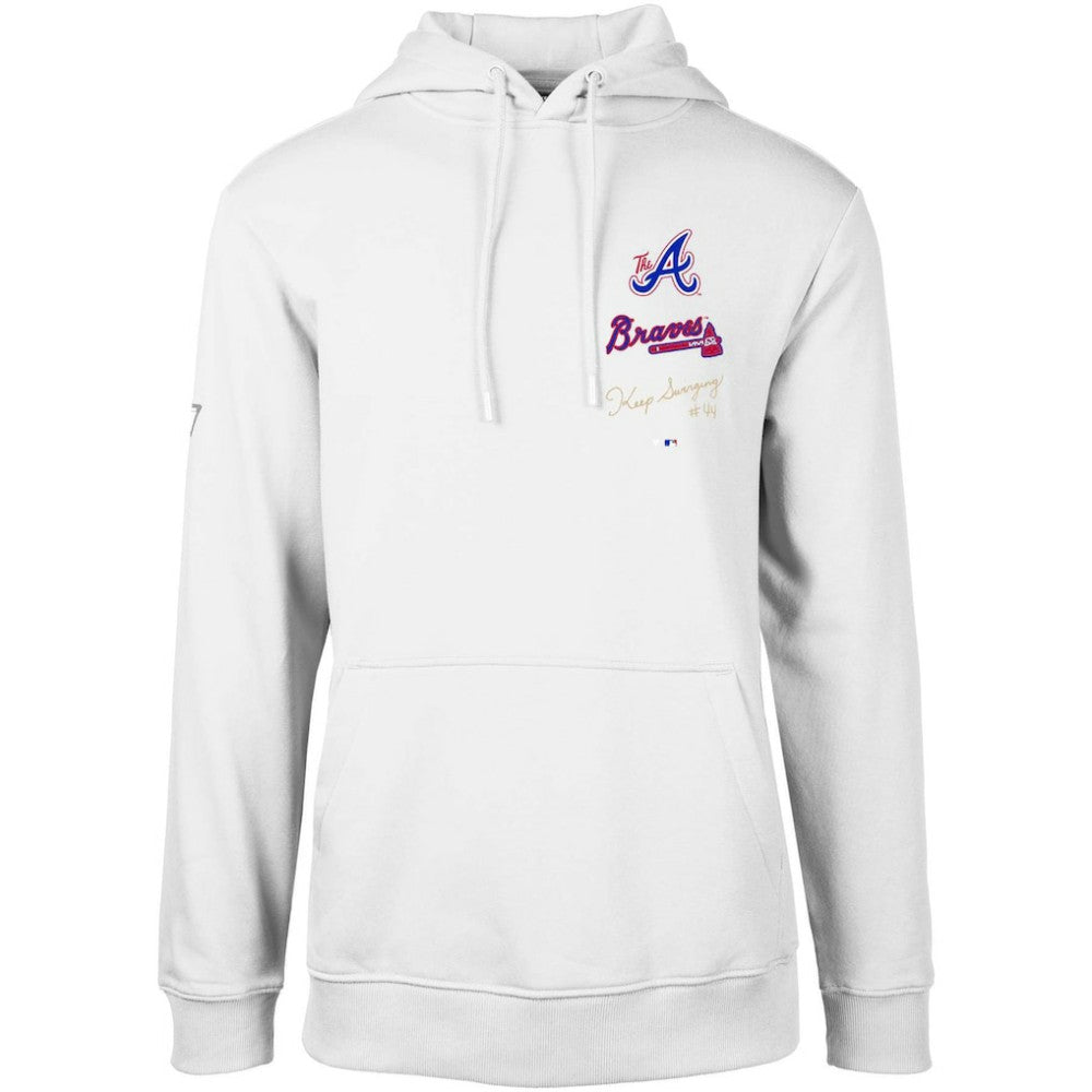 Atlanta Braves Levelwear City Connect Podium Baseline Pullover Hoodie - White Hoodies