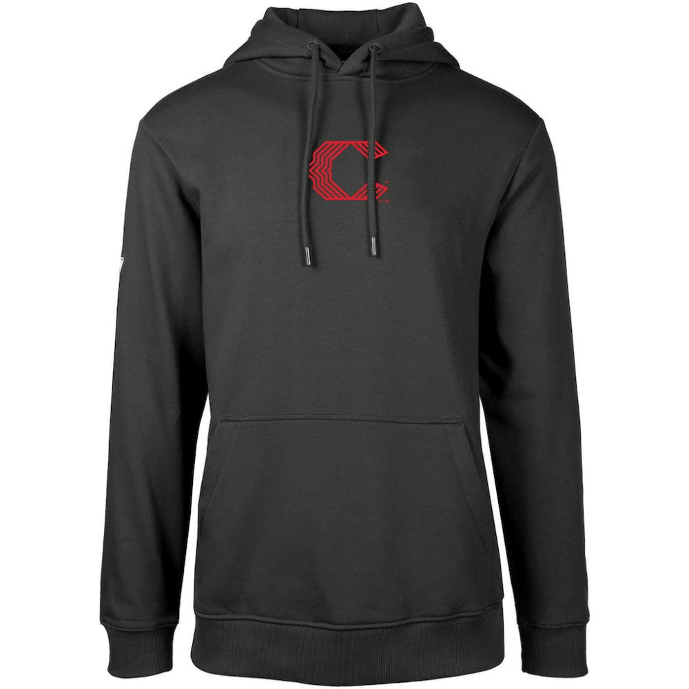 Cincinnati Reds Levelwear City Connect Podium Core 2.0 Pullover Hoodie - Black Hoodies