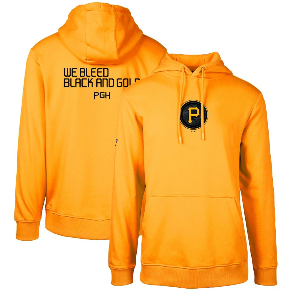 Pittsburgh Pirates Levelwear City Connect Podium Core 2.0 Pullover Hoodie - Gold Hoodies