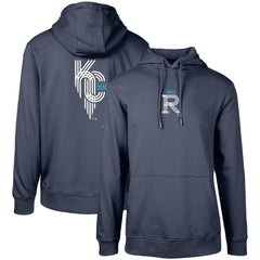 Kansas City Royals Levelwear City Connect Podium Core 2.0 Pullover Hoodie - Navy Hoodies