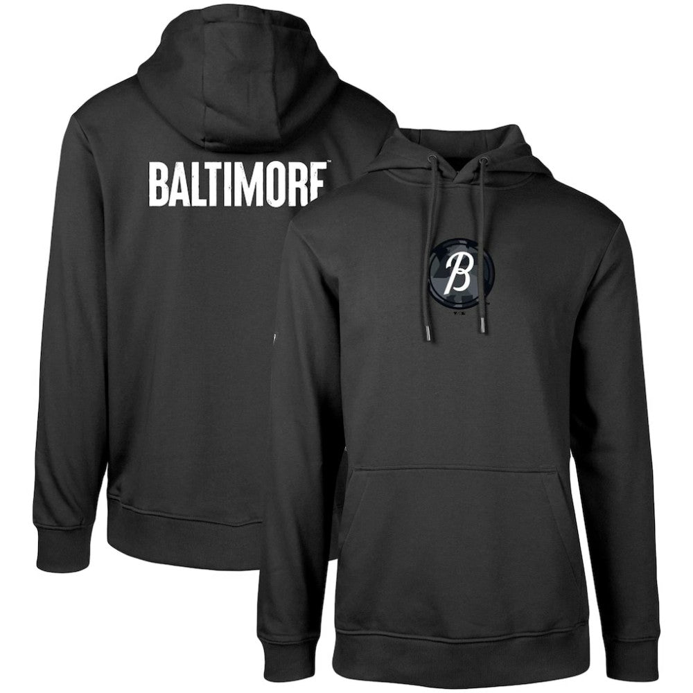 Baltimore Orioles Levelwear City Connect Podium Core 2.0 Pullover Hoodie - Black Hoodies