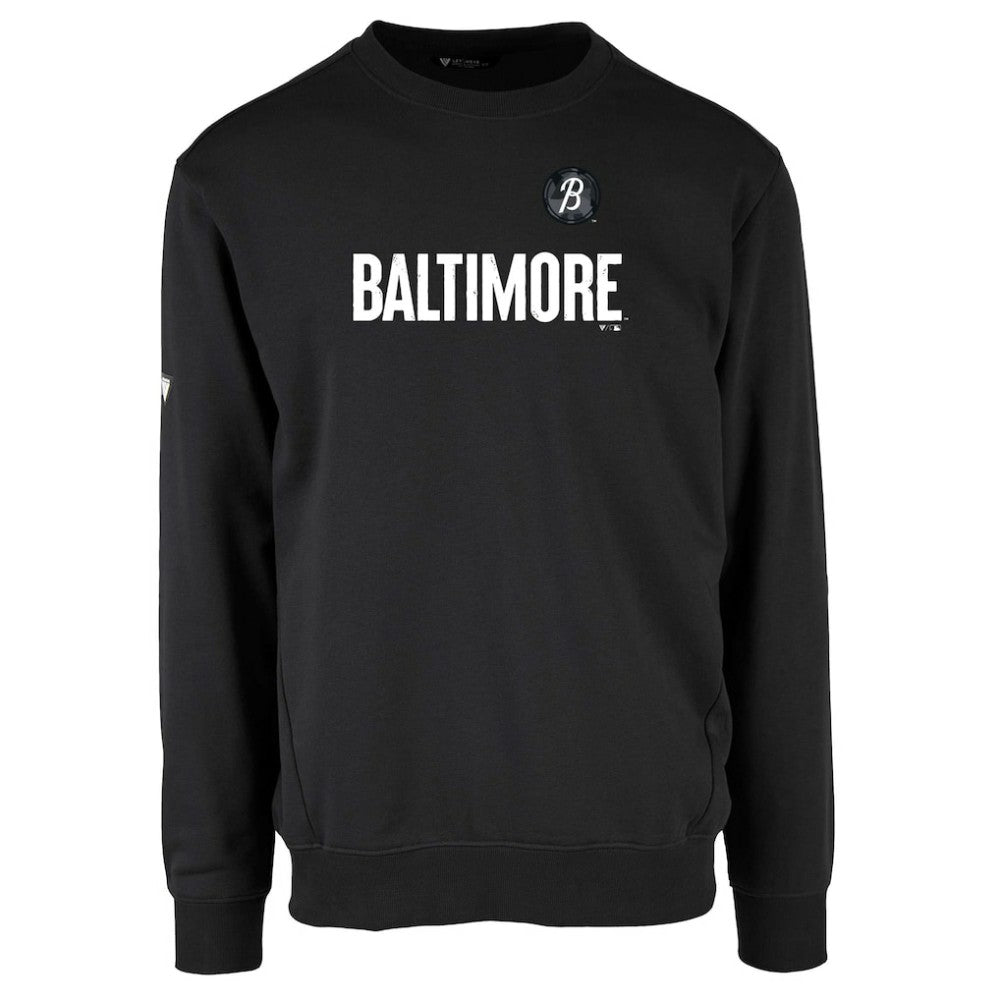 Baltimore Orioles Levelwear City Connect Zane Core Logo Pullover Sweatshirt - Black Pullover