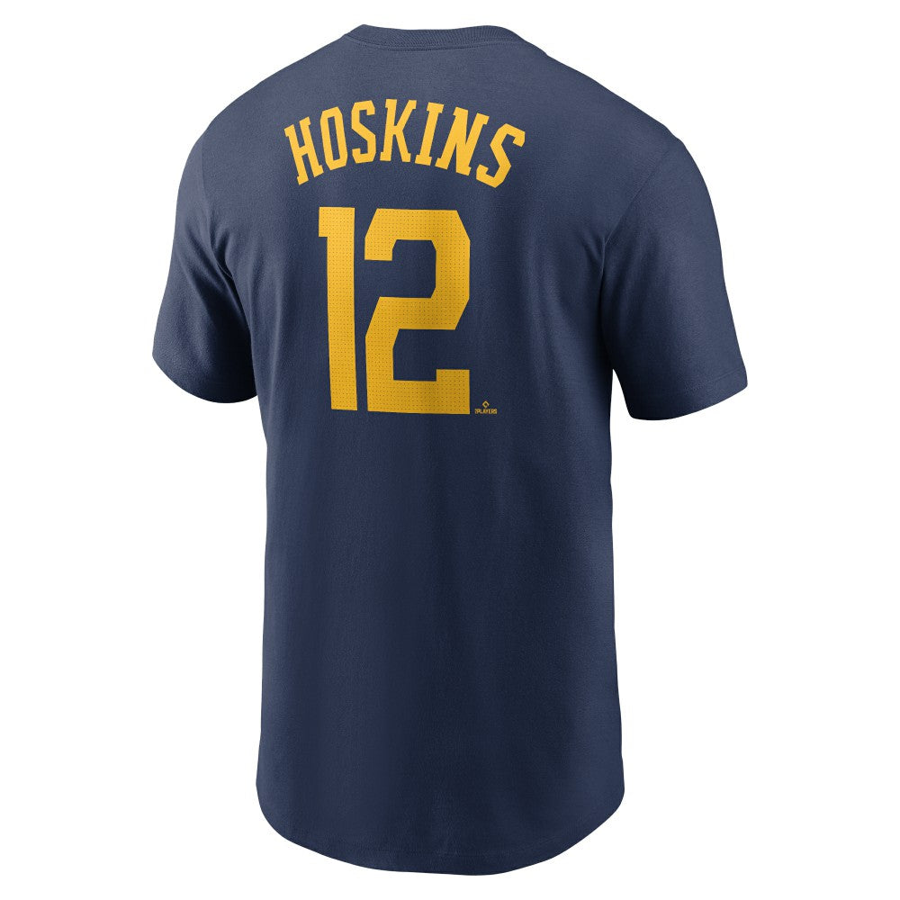 Rhys Hoskins Milwaukee Brewers Nike Fuse Name & Number T-Shirt - Navy T-shirts