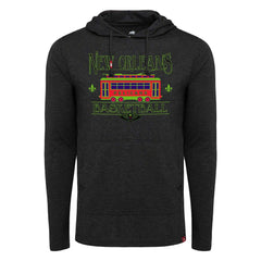 New Orleans Pelicans Sportiqe Unisex City Edition Rowan Lightweight Tri-Blend Pullover Hoodie Heather Black