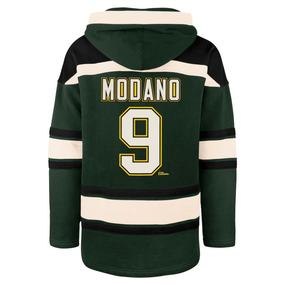 Mike Modano Dallas Stars '47 Retired Player Name & Number Lacer Pullover Hoodie - Green | US 201247429