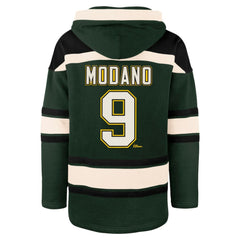 Mike Modano Dallas Stars '47 Retired Player Name & Number Lacer Pullover Hoodie - Green | US 201247429