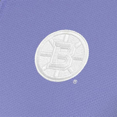 Boston Bruins Antigua Women's White Logo Finish Quarter-Zip Top - Heather Purple | US 201249240