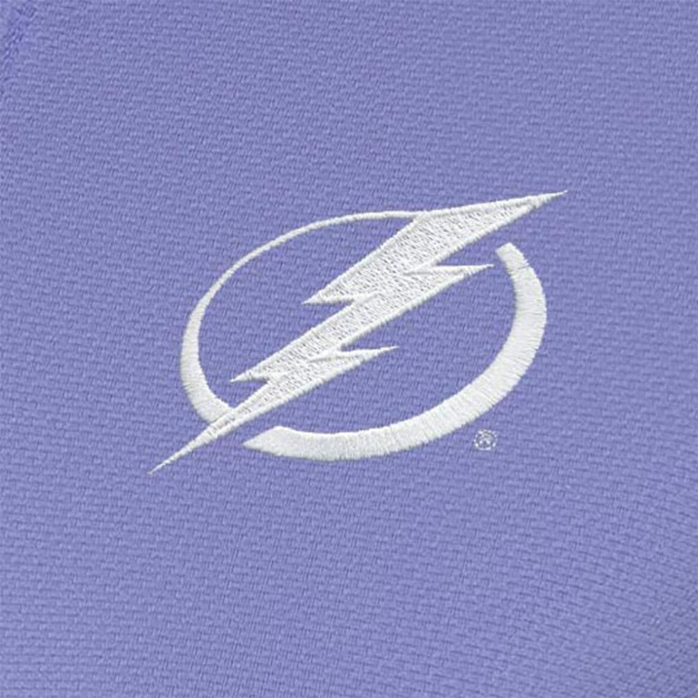 Tampa Bay Lightning Antigua Women's White Logo Finish Quarter-Zip Top - Heather Purple | US 201249248