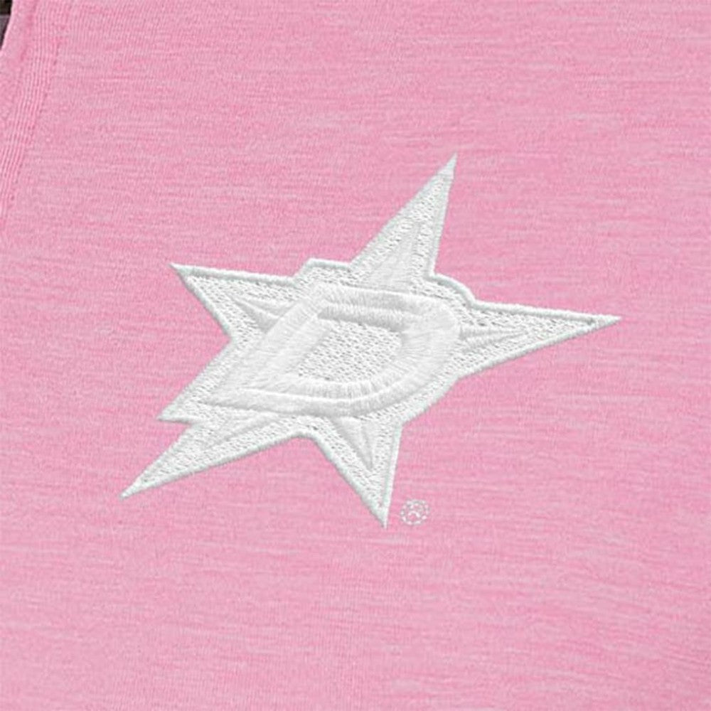 Dallas Stars Antigua Women's White Logo Mentor Quarter-Zip Jacket - Pink | US 201249306