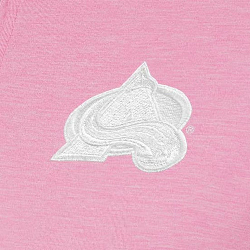 Colorado Avalanche Antigua Women's White Logo Mentor Quarter-Zip Jacket - Pink | US 201249314