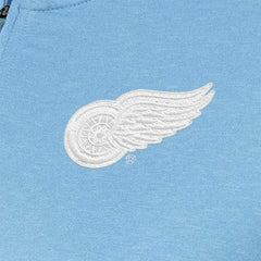 Detroit Red Wings Antigua Women's White Logo Mentor Quarter-Zip Jacket - Light Blue | US 201249319