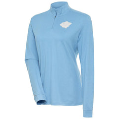 Minnesota Wild Antigua Women's White Logo Mentor Quarter-Zip Jacket - Light Blue | US 201249329