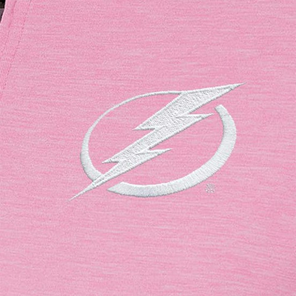 Tampa Bay Lightning Antigua Women's White Logo Mentor Quarter-Zip Jacket - Pink | US 201249334