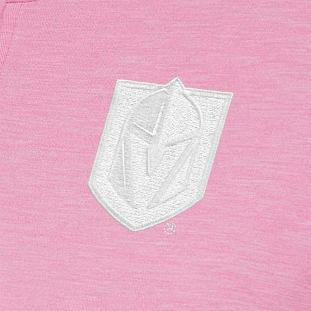 Vegas Golden Knights Antigua Women's White Logo Mentor Quarter-Zip Jacket - Pink | US 201249337