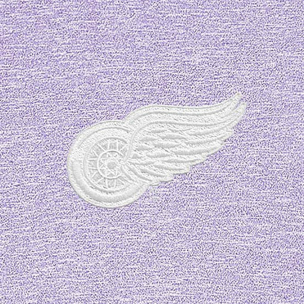 Detroit Red Wings Antigua White Logo Hunk Quarter-Zip Pullover - Lavender | US 201249472