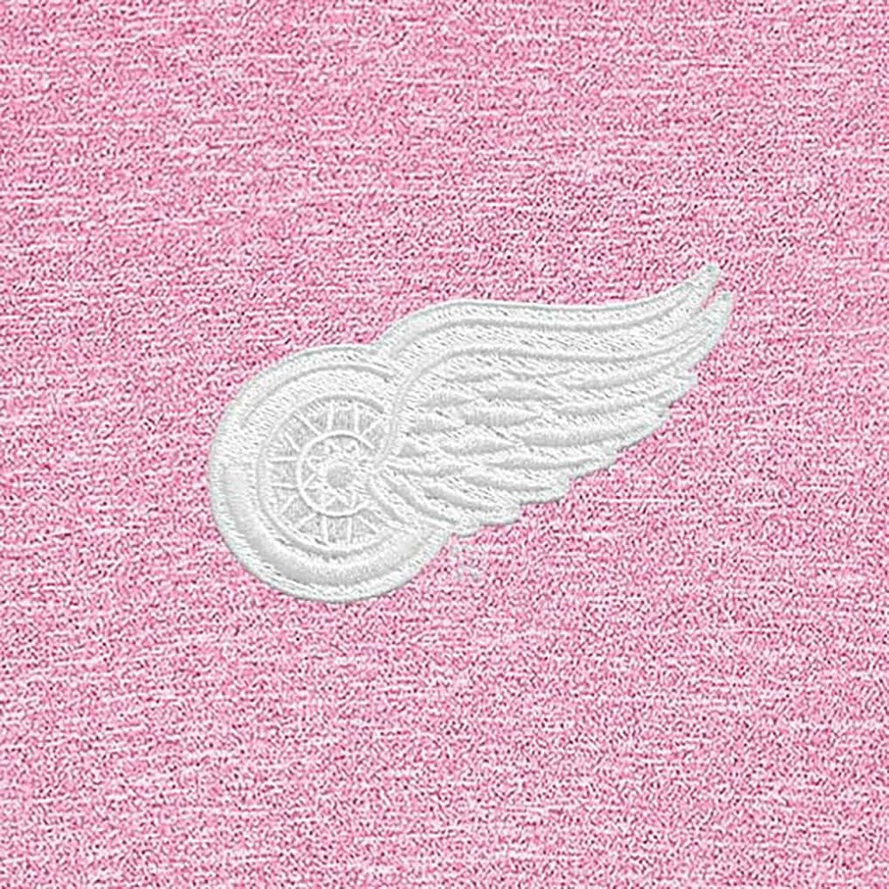 Detroit Red Wings Antigua White Logo Hunk Quarter-Zip Pullover - Pink | US 201249481