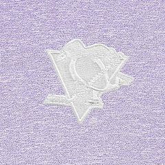Pittsburgh Penguins Antigua White Logo Hunk Quarter-Zip Pullover - Lavender | US 201249486