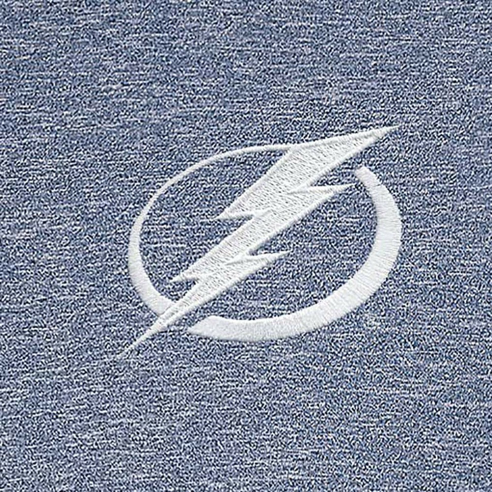 Tampa Bay Lightning Antigua White Logo Hunk Quarter-Zip Pullover - Heather Navy | US 201249488
