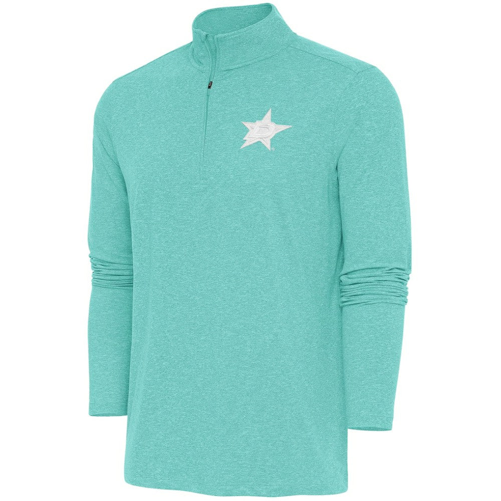 Dallas Stars Antigua White Logo Hunk Quarter-Zip Pullover - Mint | US 201249503