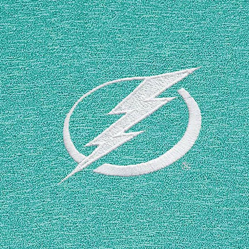 Tampa Bay Lightning Antigua White Logo Hunk Quarter-Zip Pullover - Heather Aqua | US 201249509