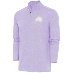 Colorado Avalanche Antigua White Logo Hunk Quarter-Zip Pullover - Lavender | US 201249510