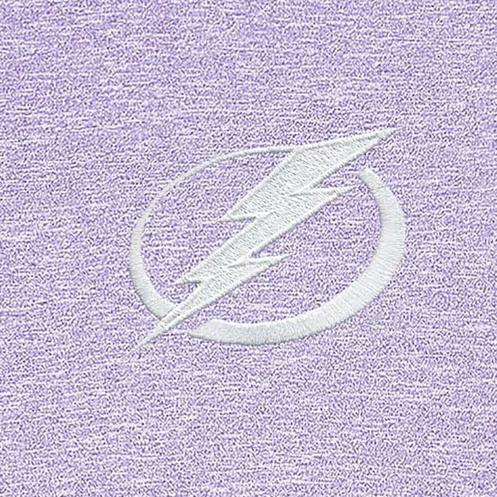 Tampa Bay Lightning Antigua White Logo Hunk Quarter-Zip Pullover - Lavender | US 201249511