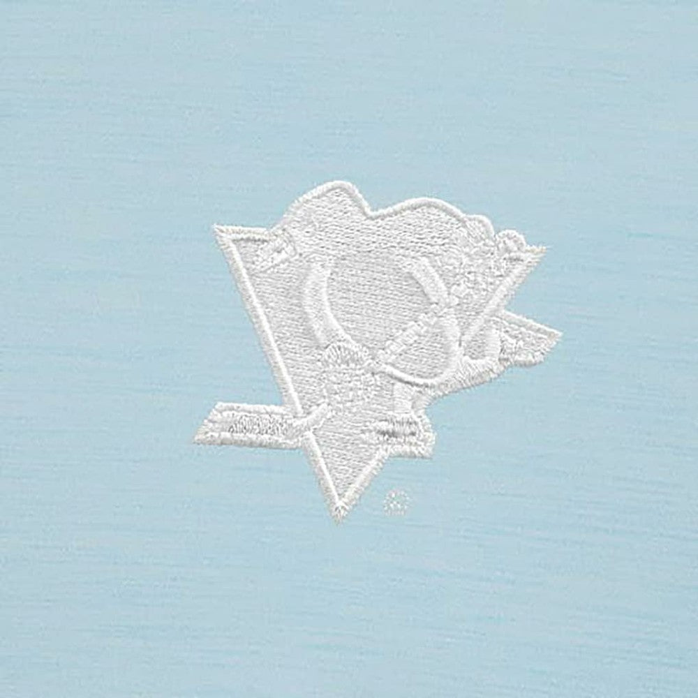 Pittsburgh Penguins Antigua White Logo Bright Quarter-Zip Pullover - Powder Blue | US 201249654