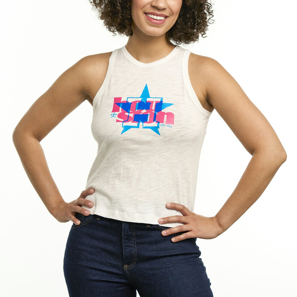 Houston Astros Lusso Women's Lourdes Tank Top - White Tanks