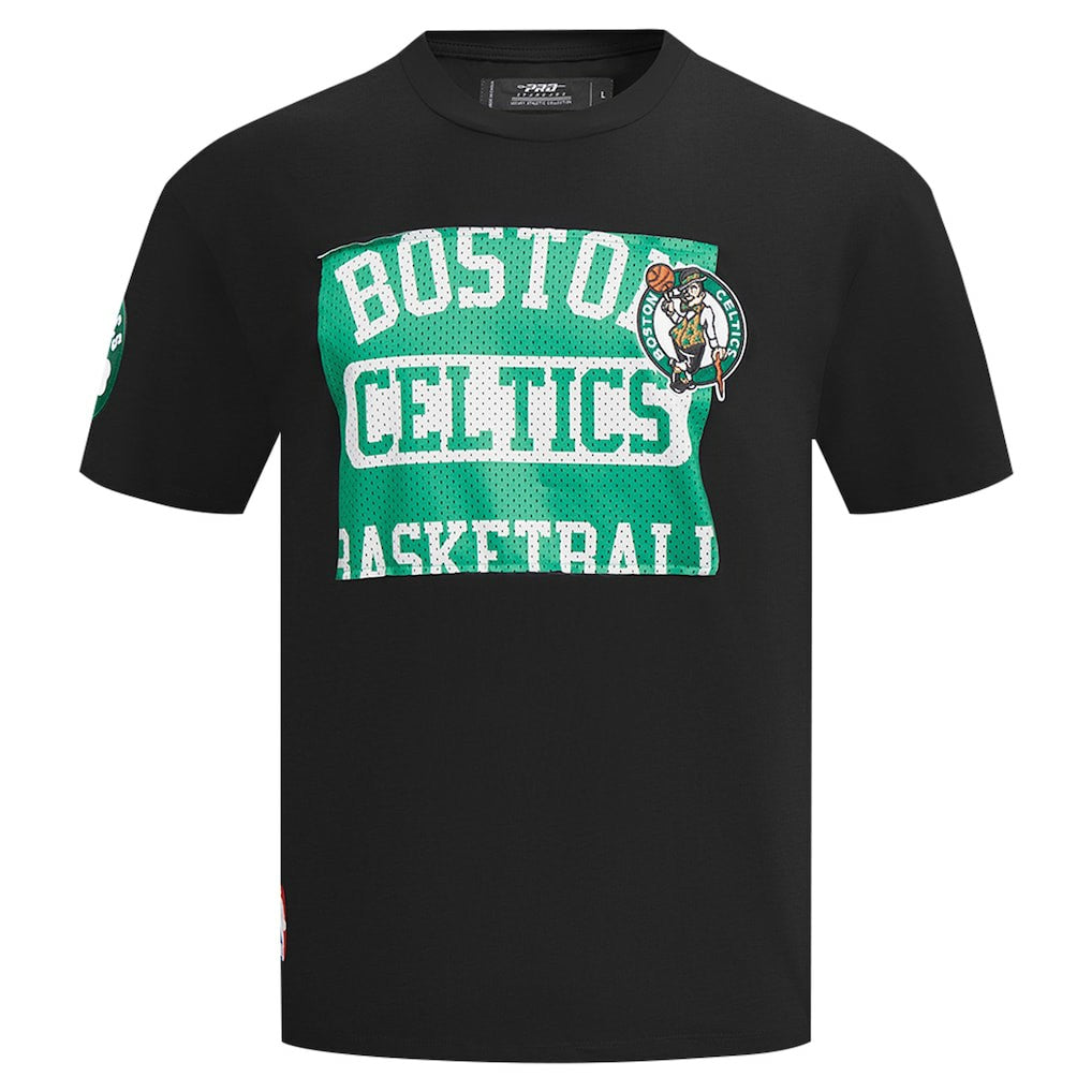Boston Celtics Pro Standard Made To Play Drop Shoulder T-Shirt Black