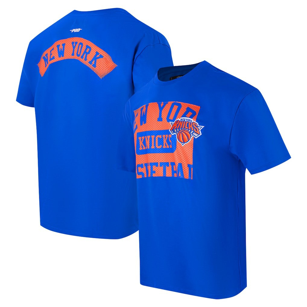 New York Knicks Pro Standard Made To Play Drop Shoulder T-Shirt Royal outlet