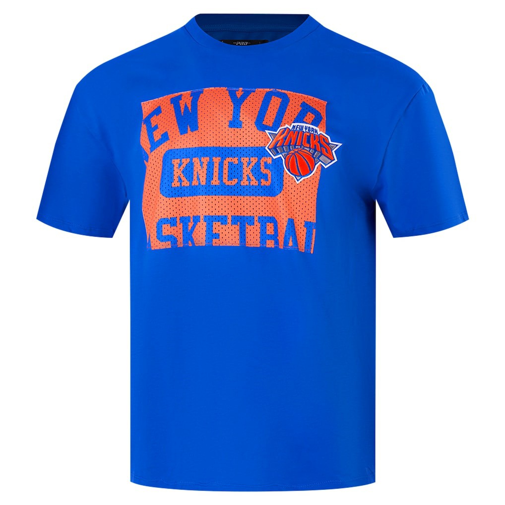 New York Knicks Pro Standard Made To Play Drop Shoulder T-Shirt Royal outlet