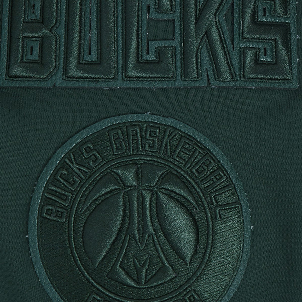 Milwaukee Bucks Pro Standard Triple Tonal DK Full-Zip Hoodie Jacket Hunter Green