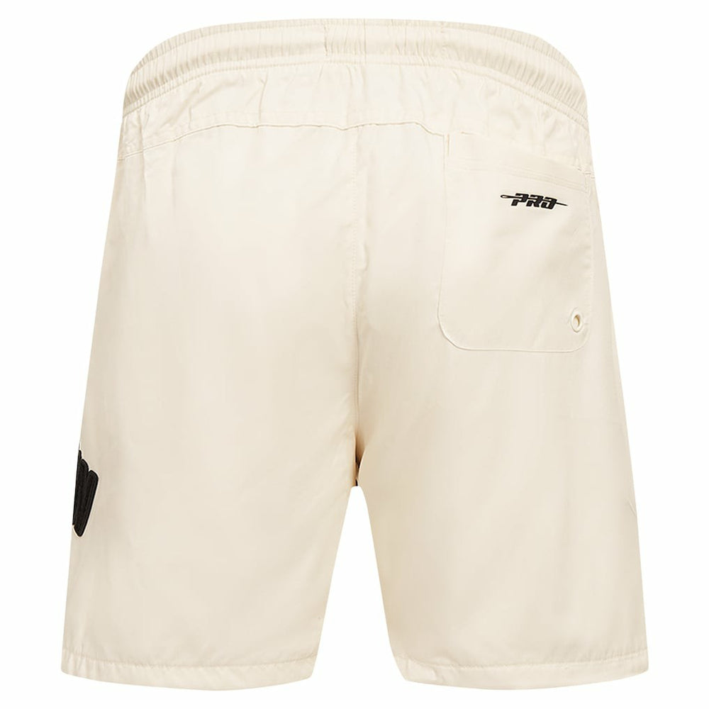 Brooklyn Nets Pro Standard Triple Tonal Woven Shorts Cream