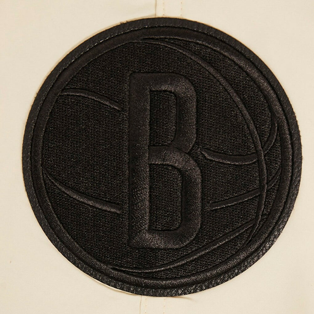 Brooklyn Nets Pro Standard Triple Tonal Woven Shorts Cream