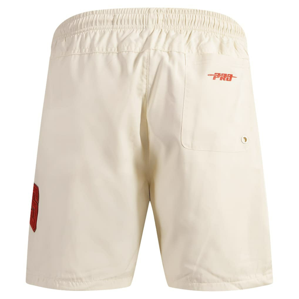 Chicago Bulls Pro Standard Triple Tonal Woven Shorts Cream