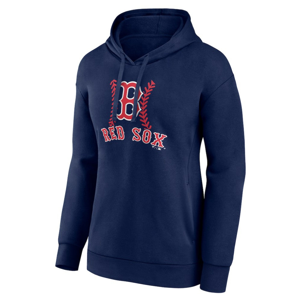 Boston Red Sox Women's Personalized Name & Number Fastball Pullover Hoodie - Navy Hoodies