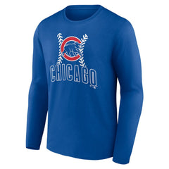 Chicago Cubs Personalized Name & Number Fastball Long Sleeve T-Shirt - Royal T-shirts