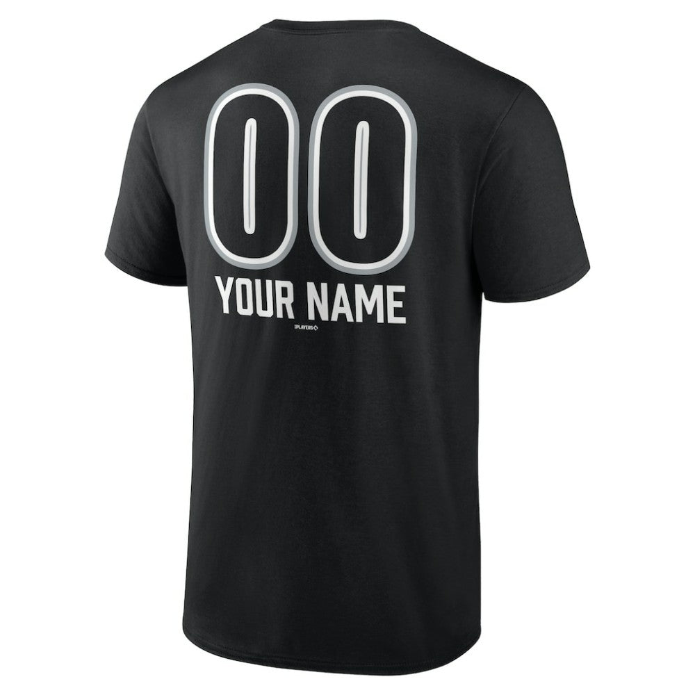 Chicago White Sox Personalized Name & Number Fastball T-Shirt - Black T-shirts