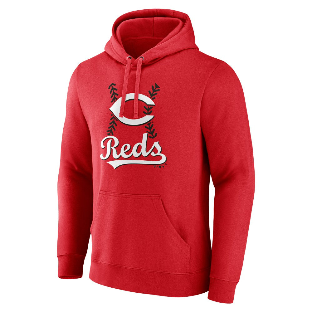 Cincinnati Reds Personalized Name & Number Fastball Pullover Hoodie - Red Hoodies