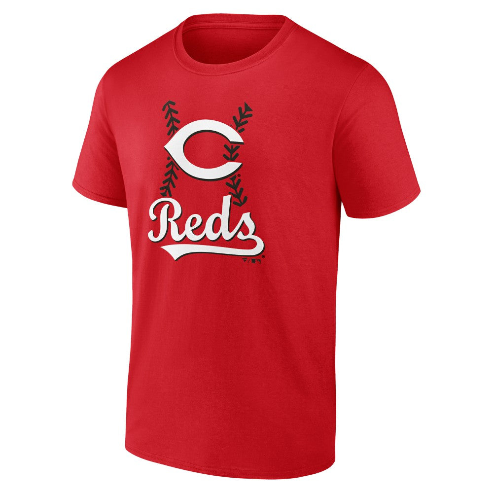 Cincinnati Reds Personalized Name & Number Fastball T-Shirt - Red T-shirts