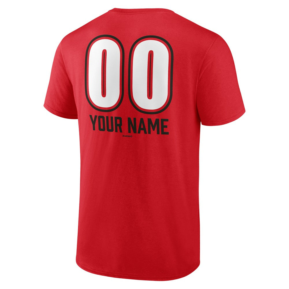 Cincinnati Reds Personalized Name & Number Fastball T-Shirt - Red T-shirts