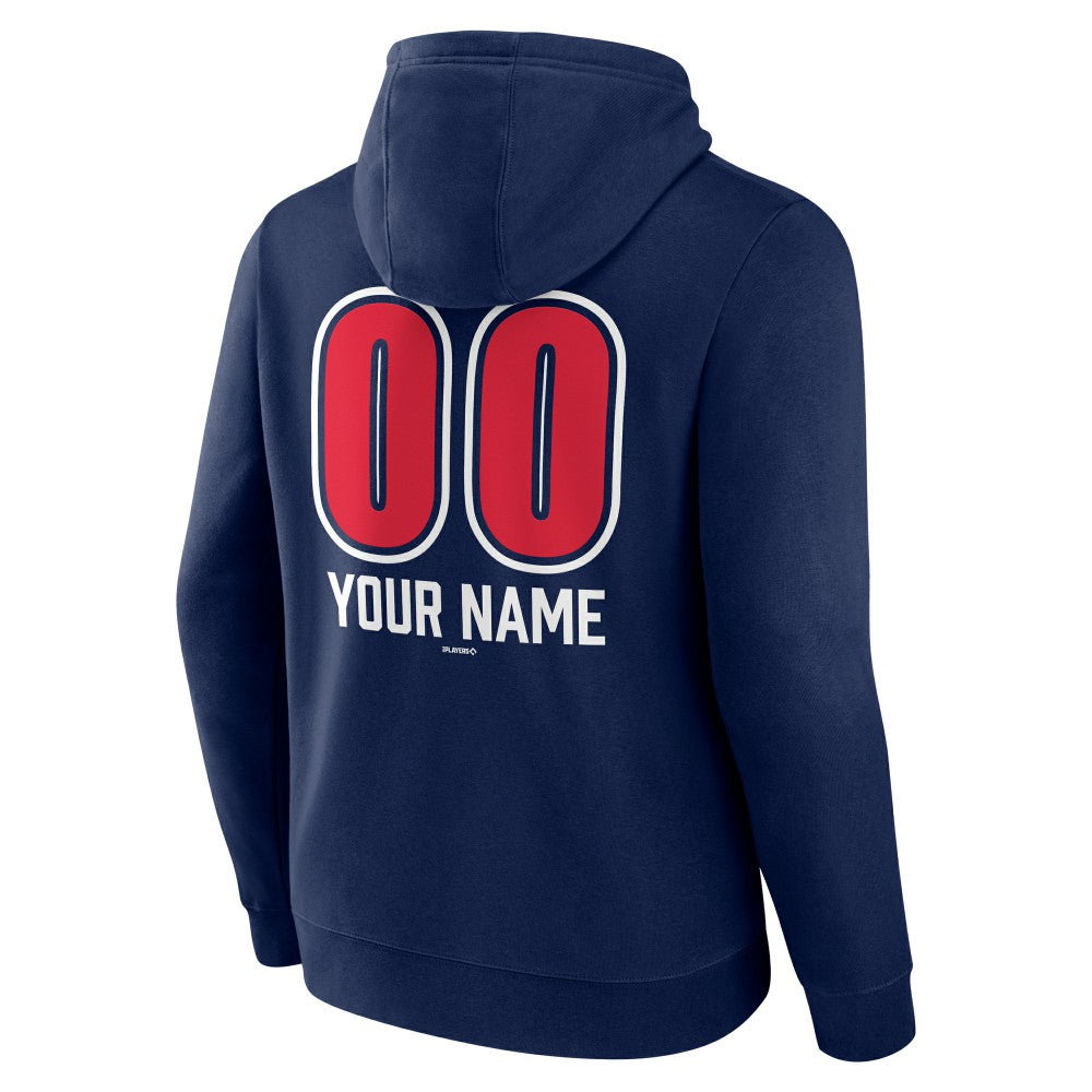 Cleveland Guardians Personalized Name & Number Fastball Pullover Hoodie - Navy Hoodies