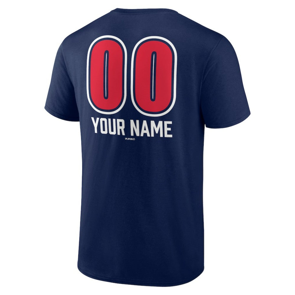 Cleveland Guardians Personalized Name & Number Fastball T-Shirt - Navy T-shirts