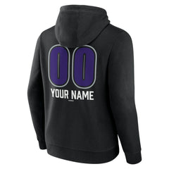 Colorado Rockies Personalized Name & Number Fastball Pullover Hoodie - Black Hoodies