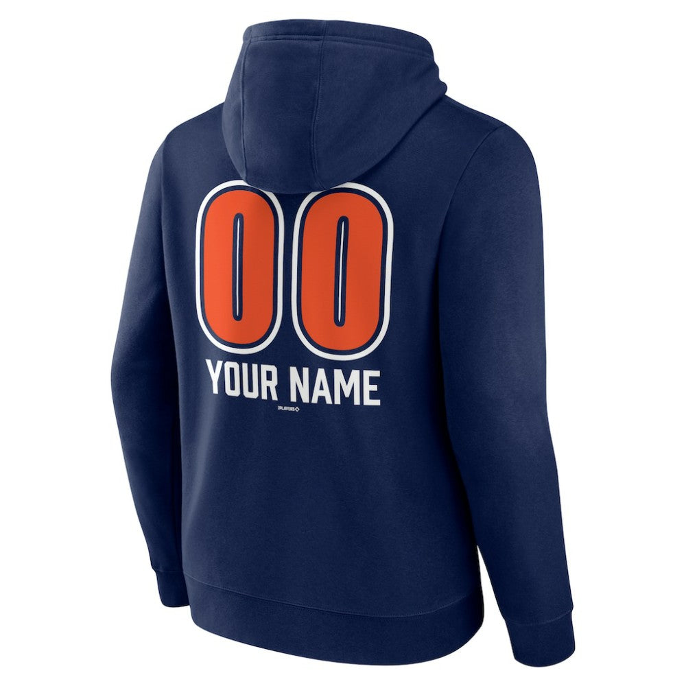 Detroit Tigers Personalized Name & Number Fastball Pullover Hoodie - Navy Hoodies