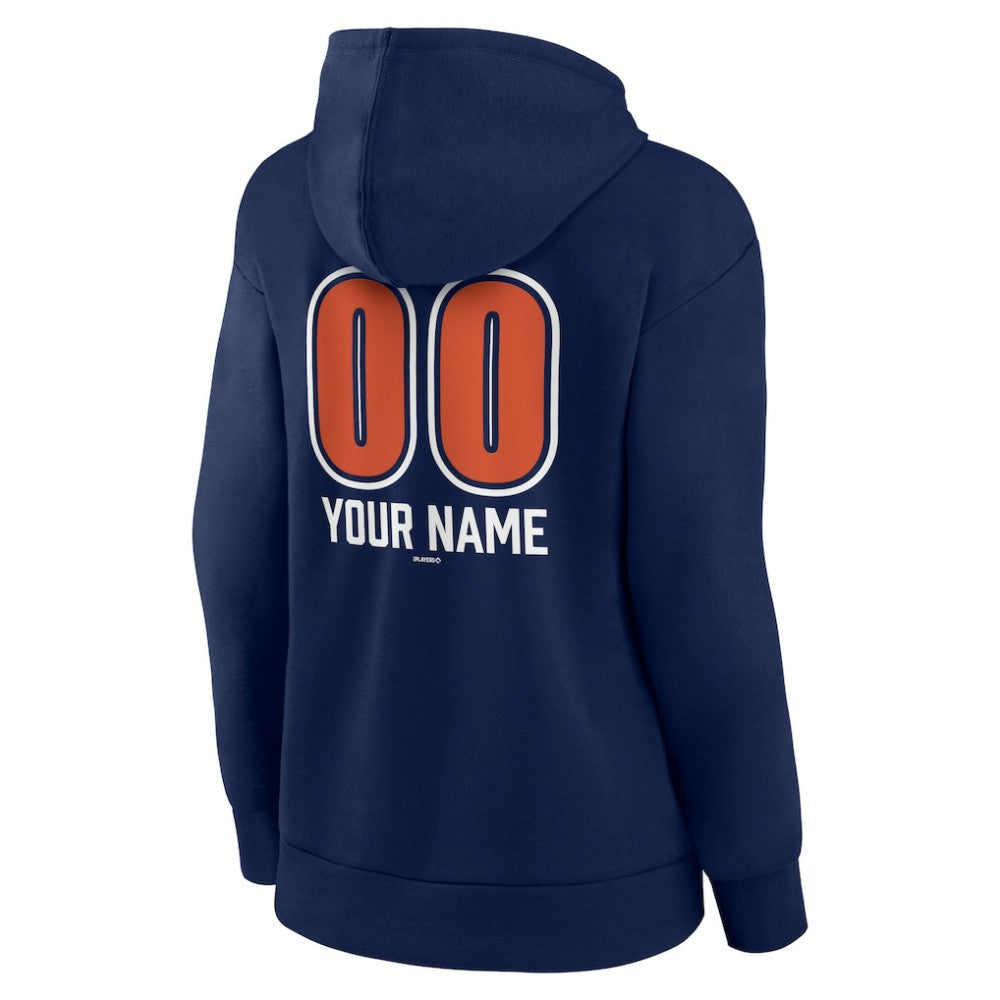 Houston Astros Women's Personalized Name & Number Fastball Pullover Hoodie - Navy Hoodies