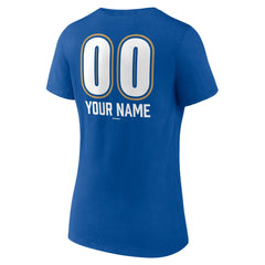 Kansas City Royals Women's Personalized Name & Number Fastball V-Neck T-Shirt - Royal T-shirts