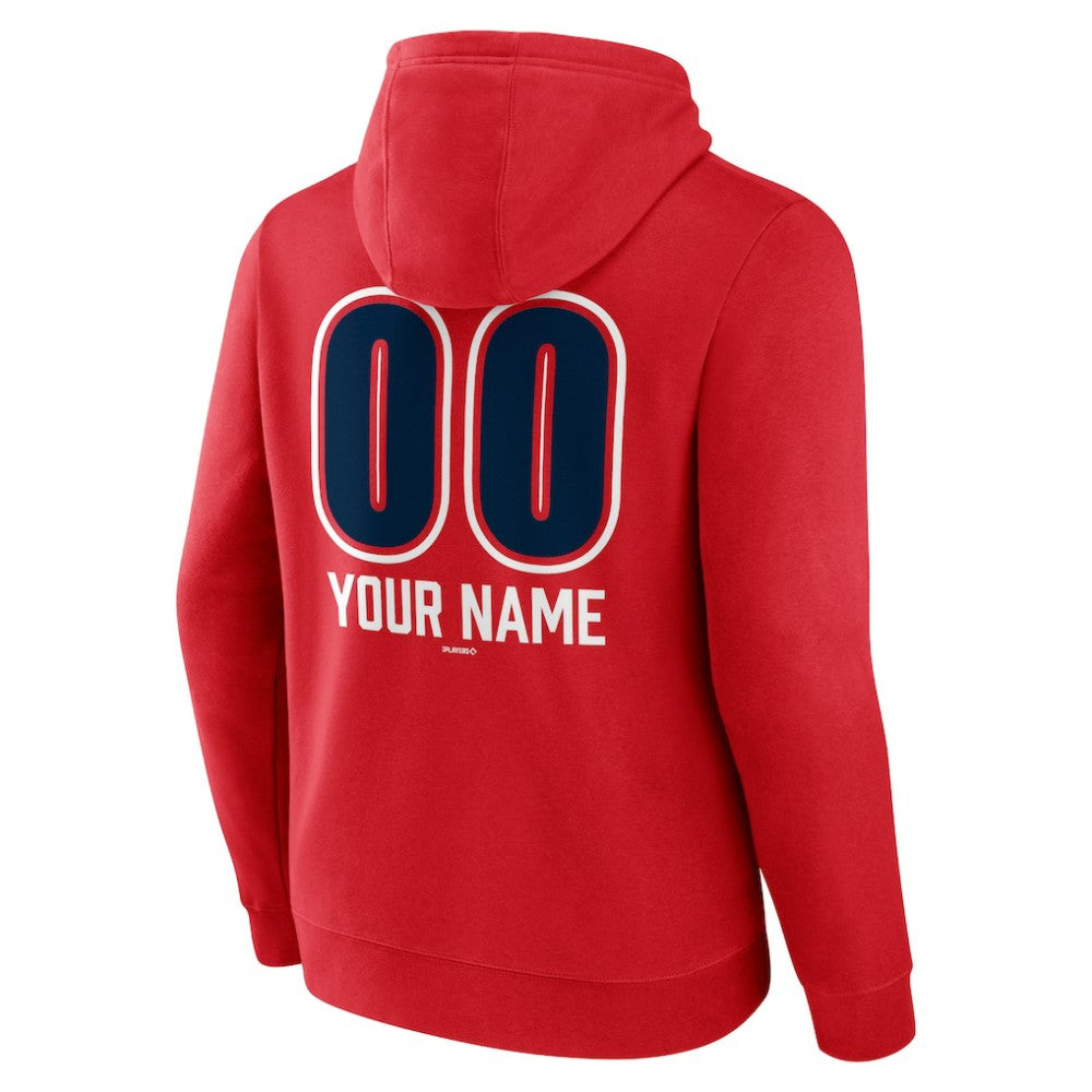 Los Angeles Angels Personalized Name & Number Fastball Pullover Hoodie - Red Hoodies