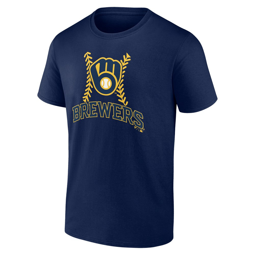 Milwaukee Brewers Personalized Name & Number Fastball T-Shirt - Navy T-shirts